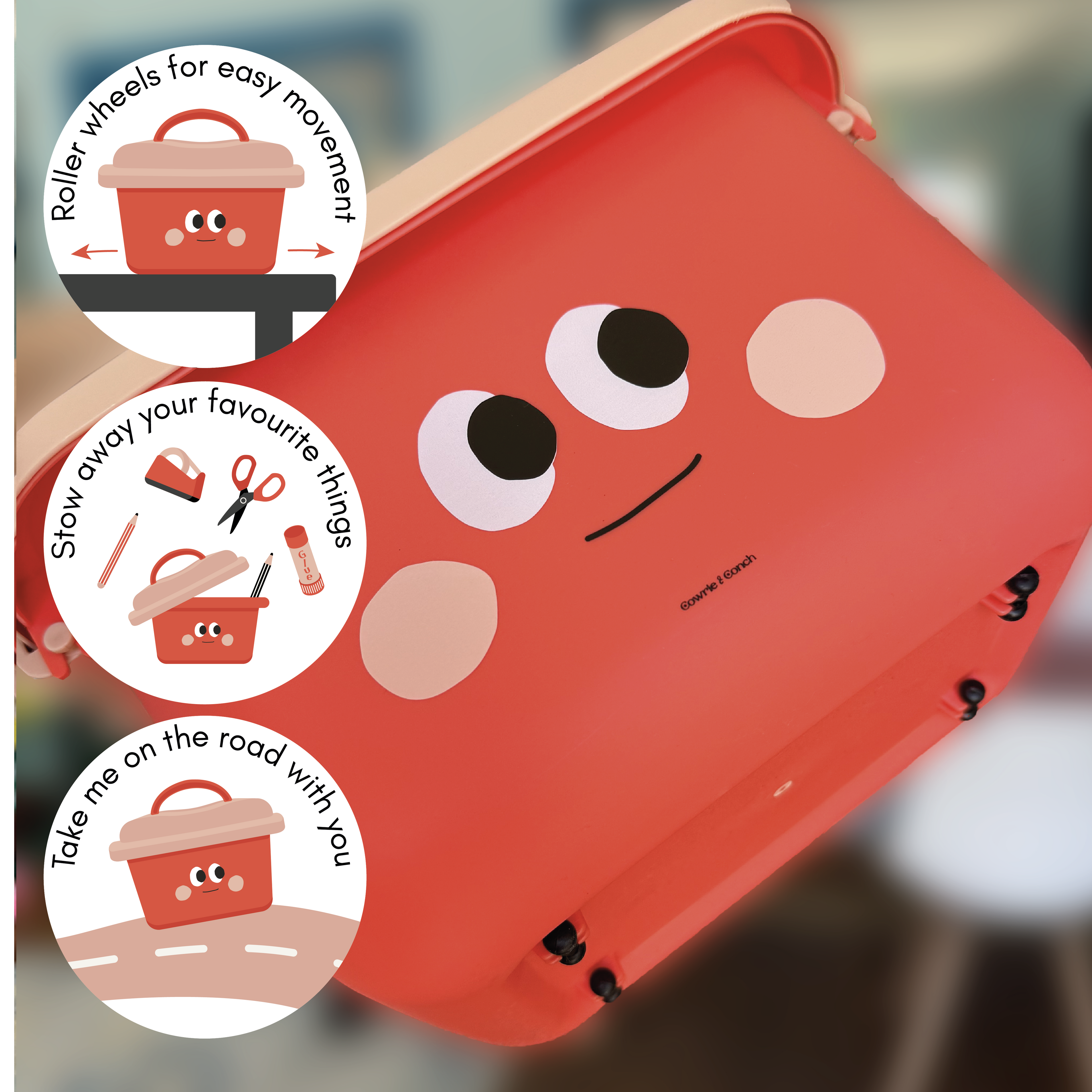 Scoot & Store Desk Caddy - Stella