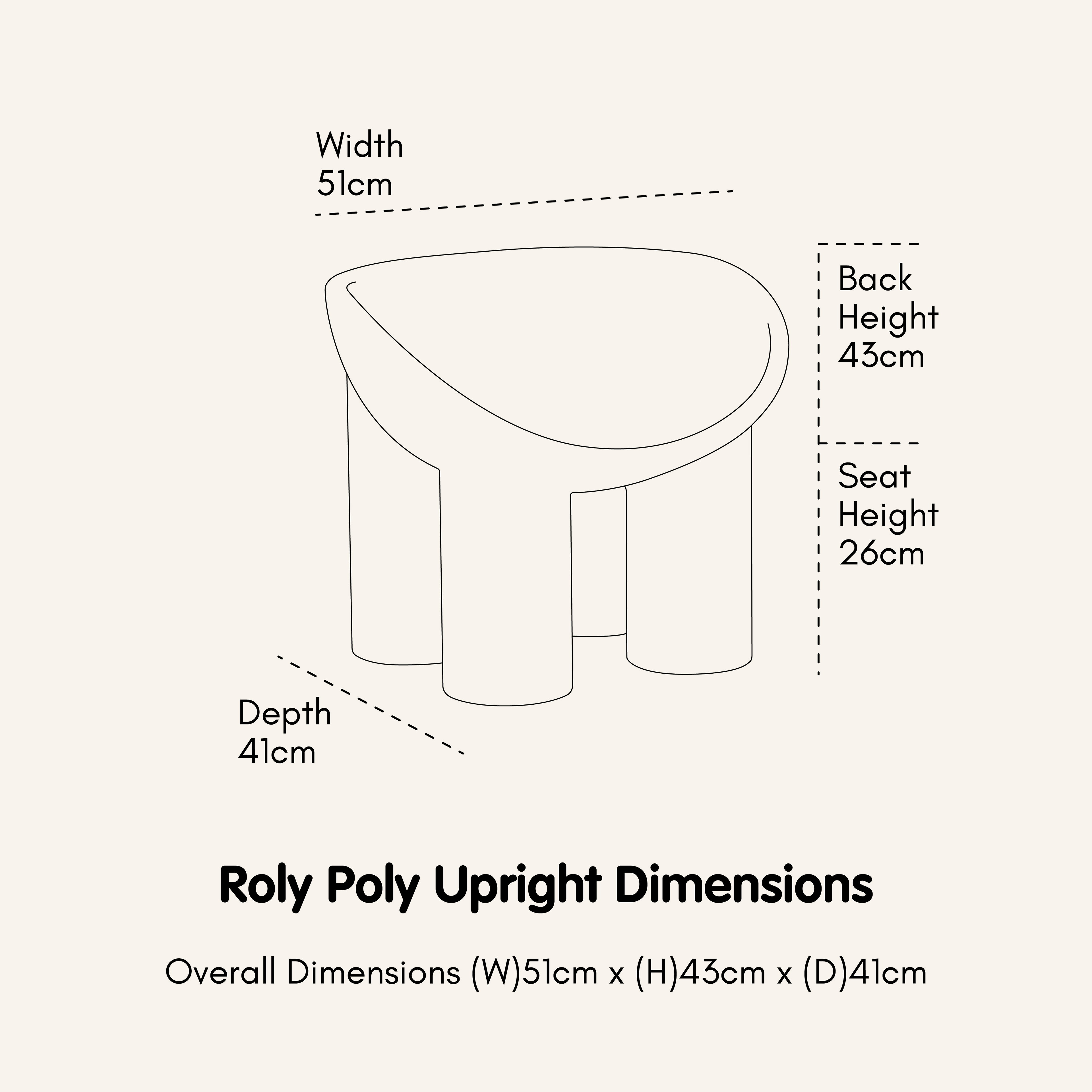 Upright - Replica Roly Chairs - Matcha