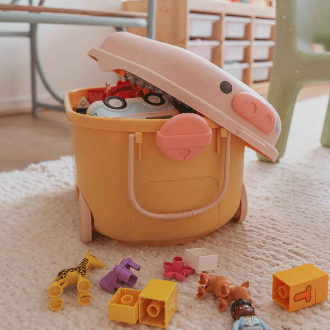 Ride a Long Storage - Yellow &amp; Pink Pig - Large