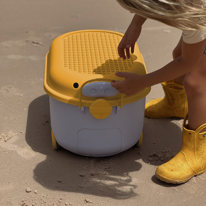 Ride a Long Storage - Blue and Yellow Pig - Large