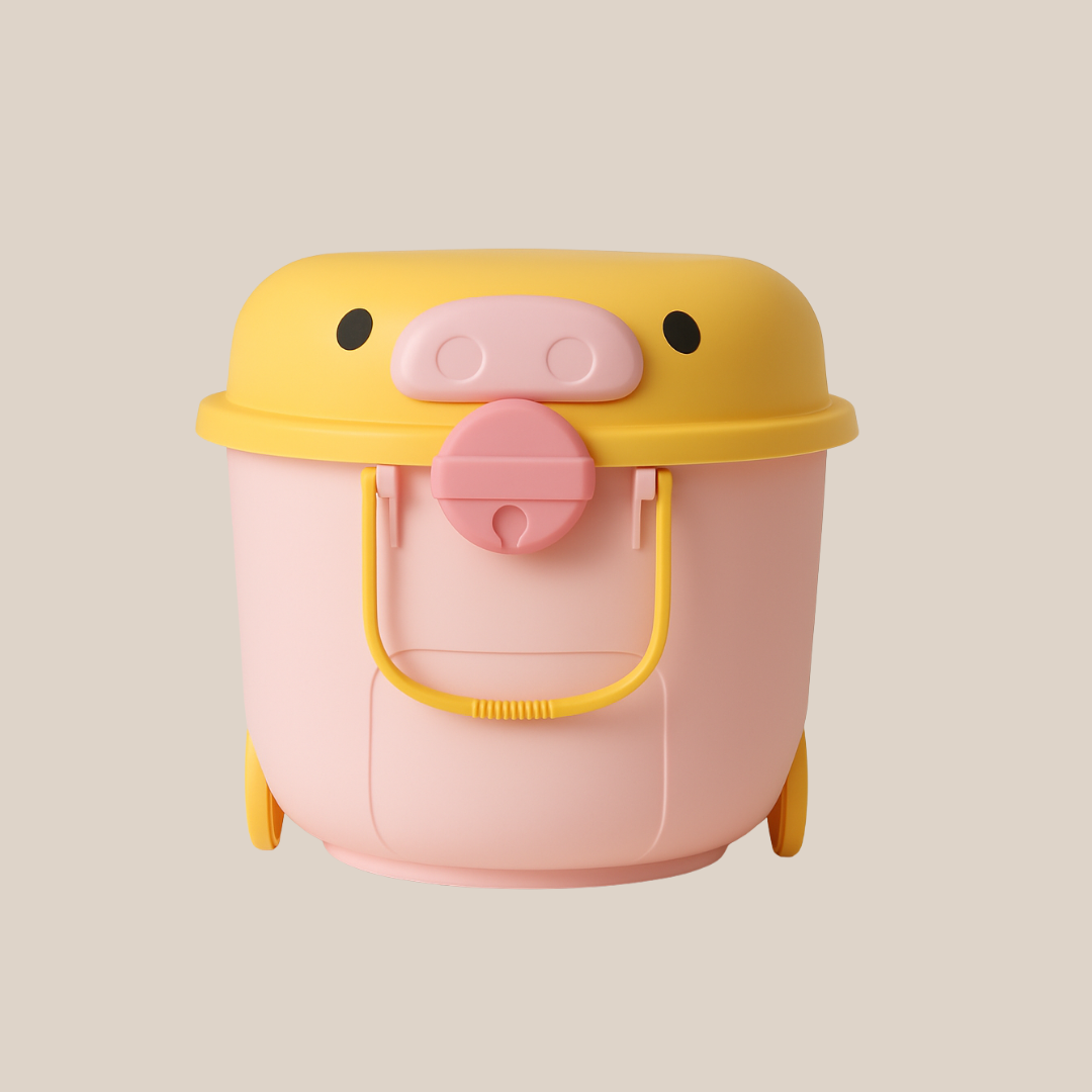 Ride a Long Storage - Pink and Yellow Pig - Large